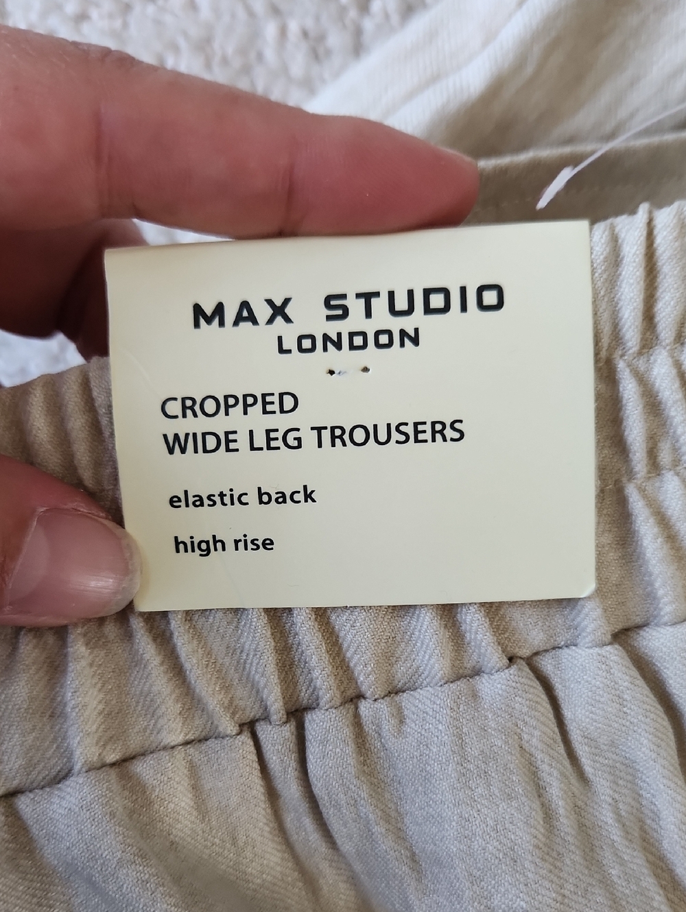 Max Studio London Cropped Wide Leg Trouser Pants Size M - Picture 2 of 4